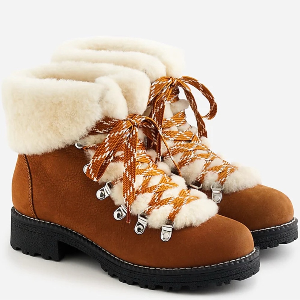 J. Crew Nordic Boots in Glazed Pecan - Size 8